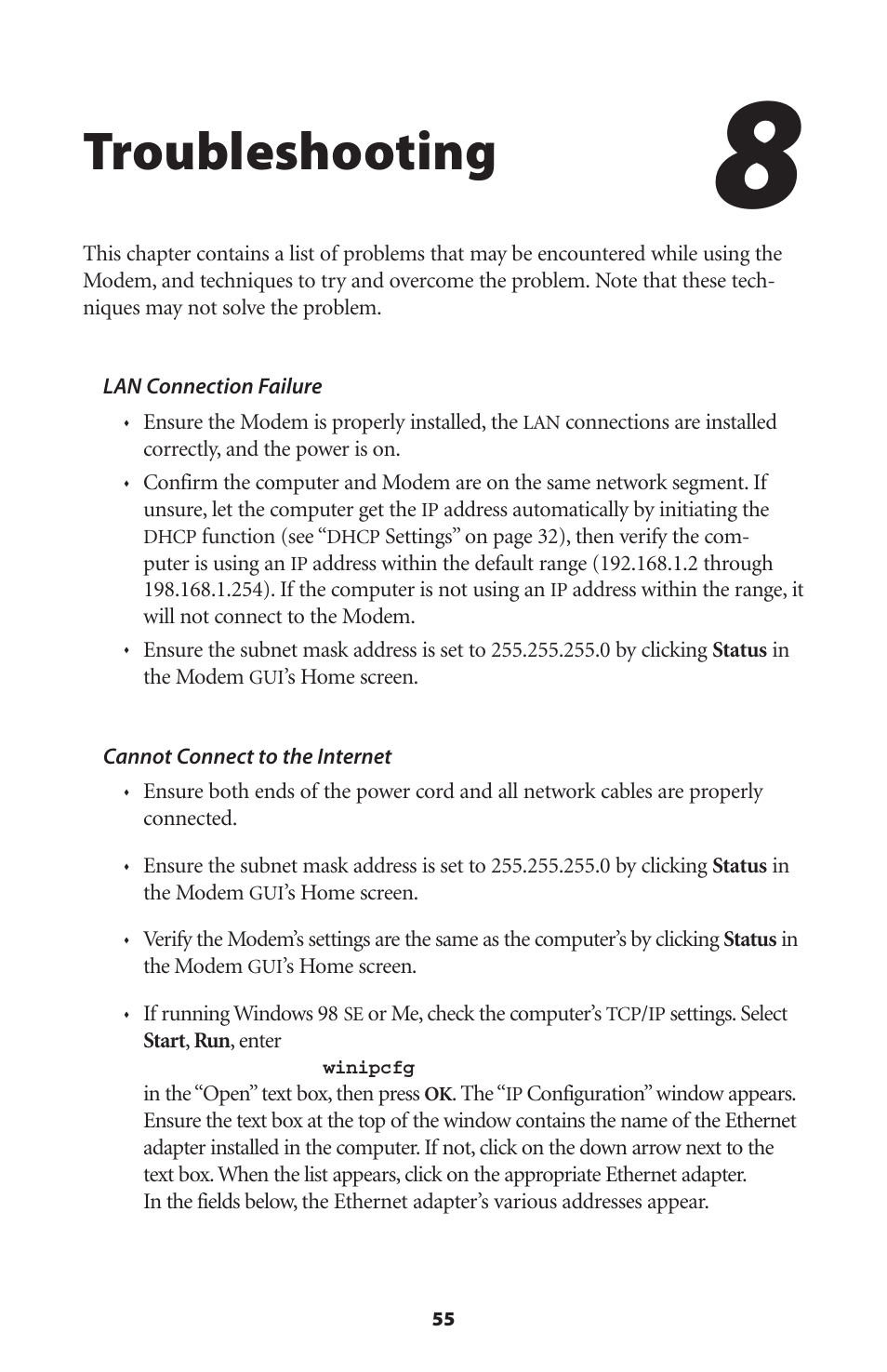 Troubleshooting | Actiontec electronic GT701R User Manual | Page 60 / 113