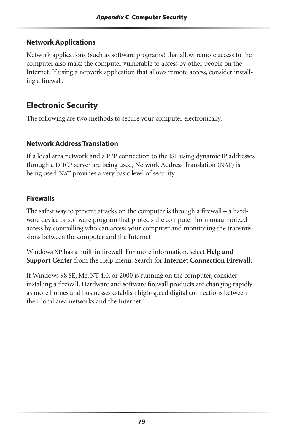 Electronic security | Actiontec electronic GT701R User Manual | Page 84 / 113