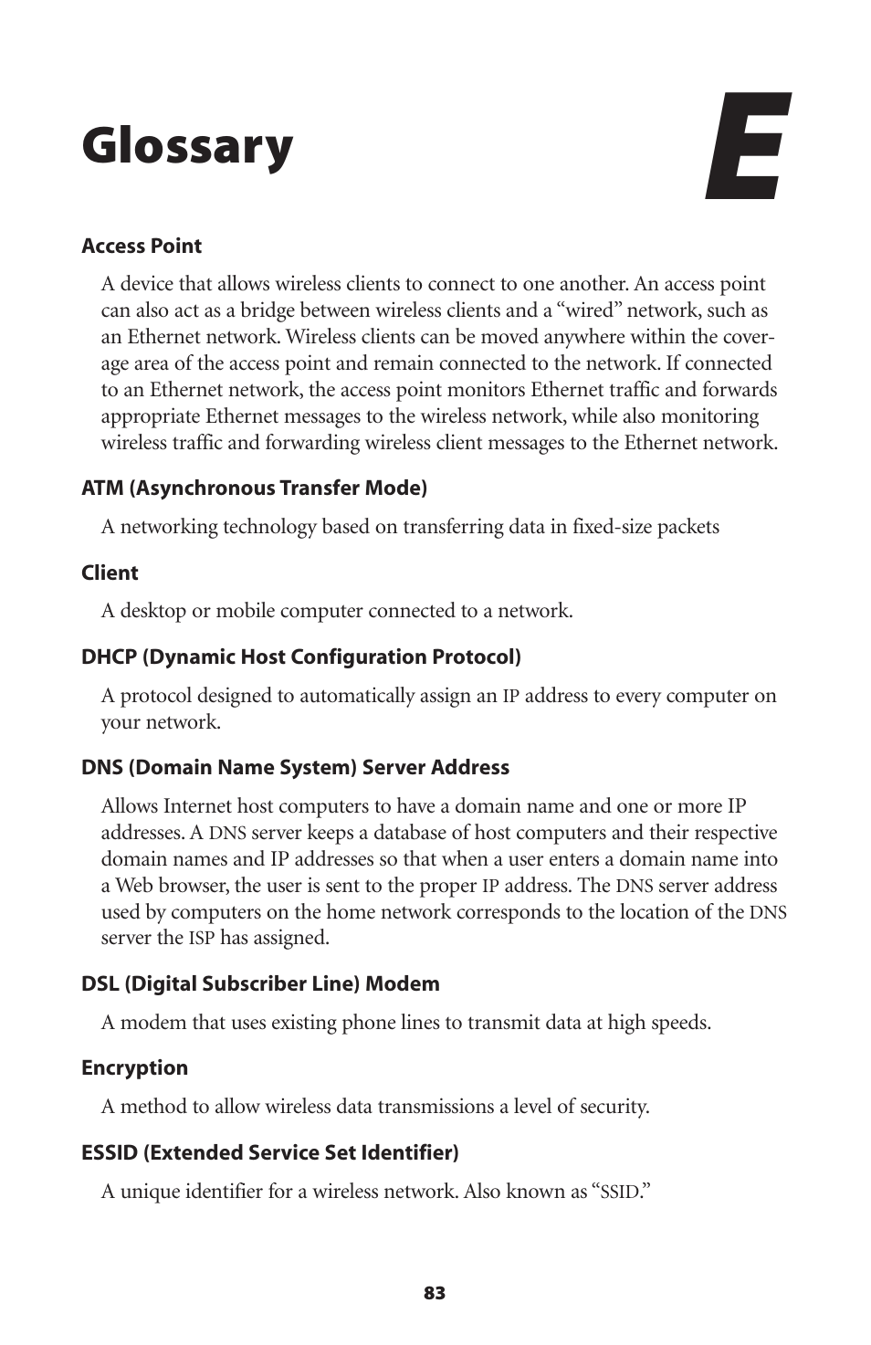 Glossary | Actiontec electronic GT701R User Manual | Page 88 / 113