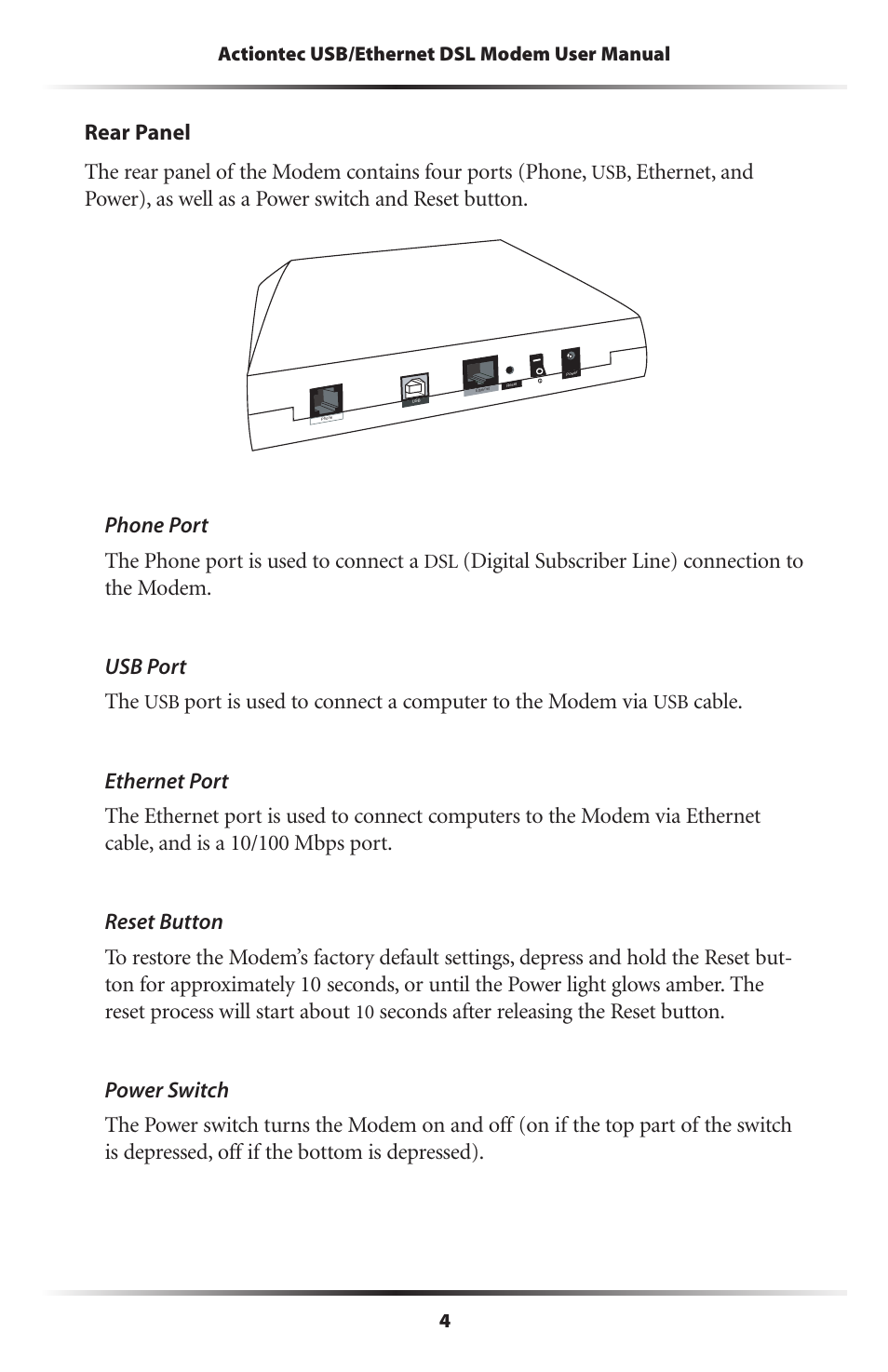 Phone port the phone port is used to connect a | Actiontec electronic GT701R User Manual | Page 9 / 113