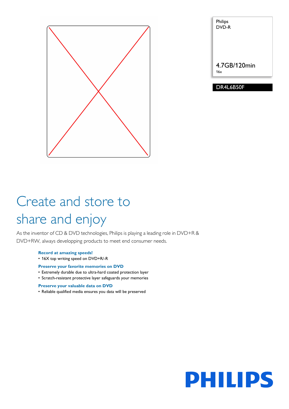 Philips DR4L6B50F-17 User Manual | 2 pages