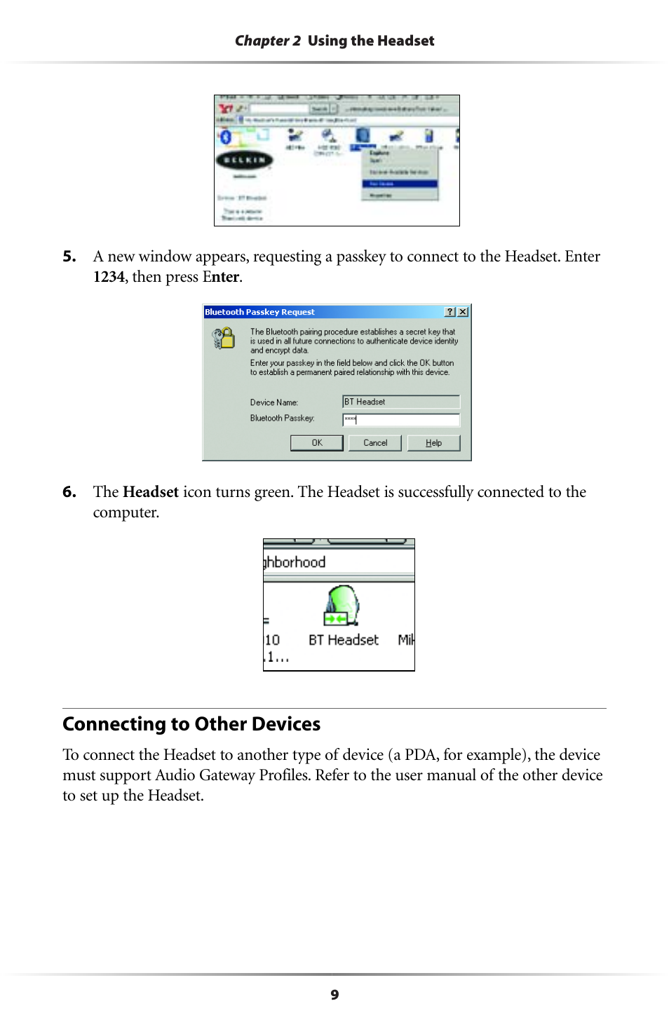 Connecting to other devices | Actiontec electronic BTHS-6023 User Manual | Page 12 / 21