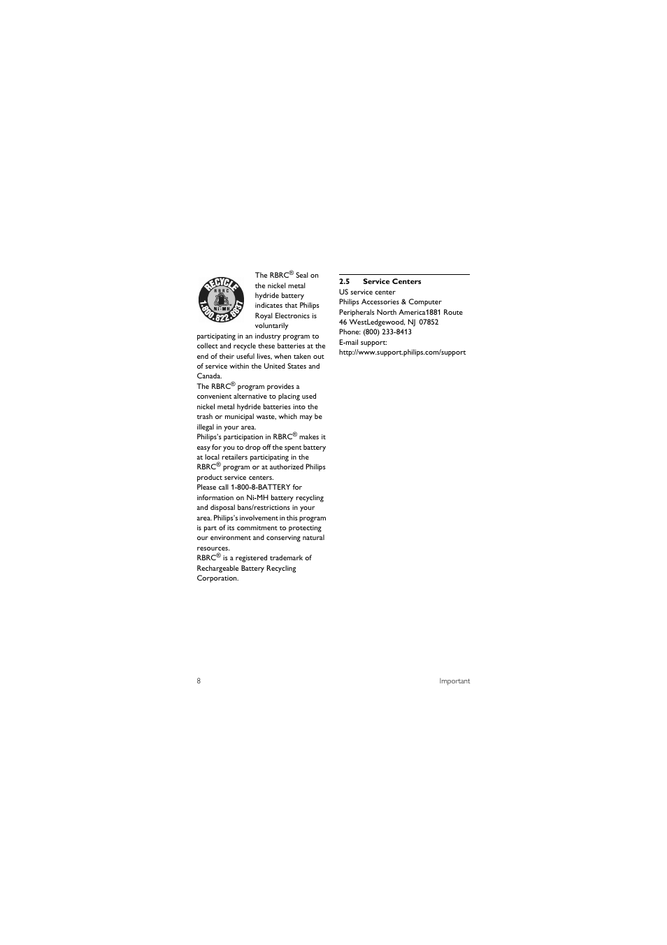 5 service centers | Philips CD1501B-37 User Manual | Page 10 / 43