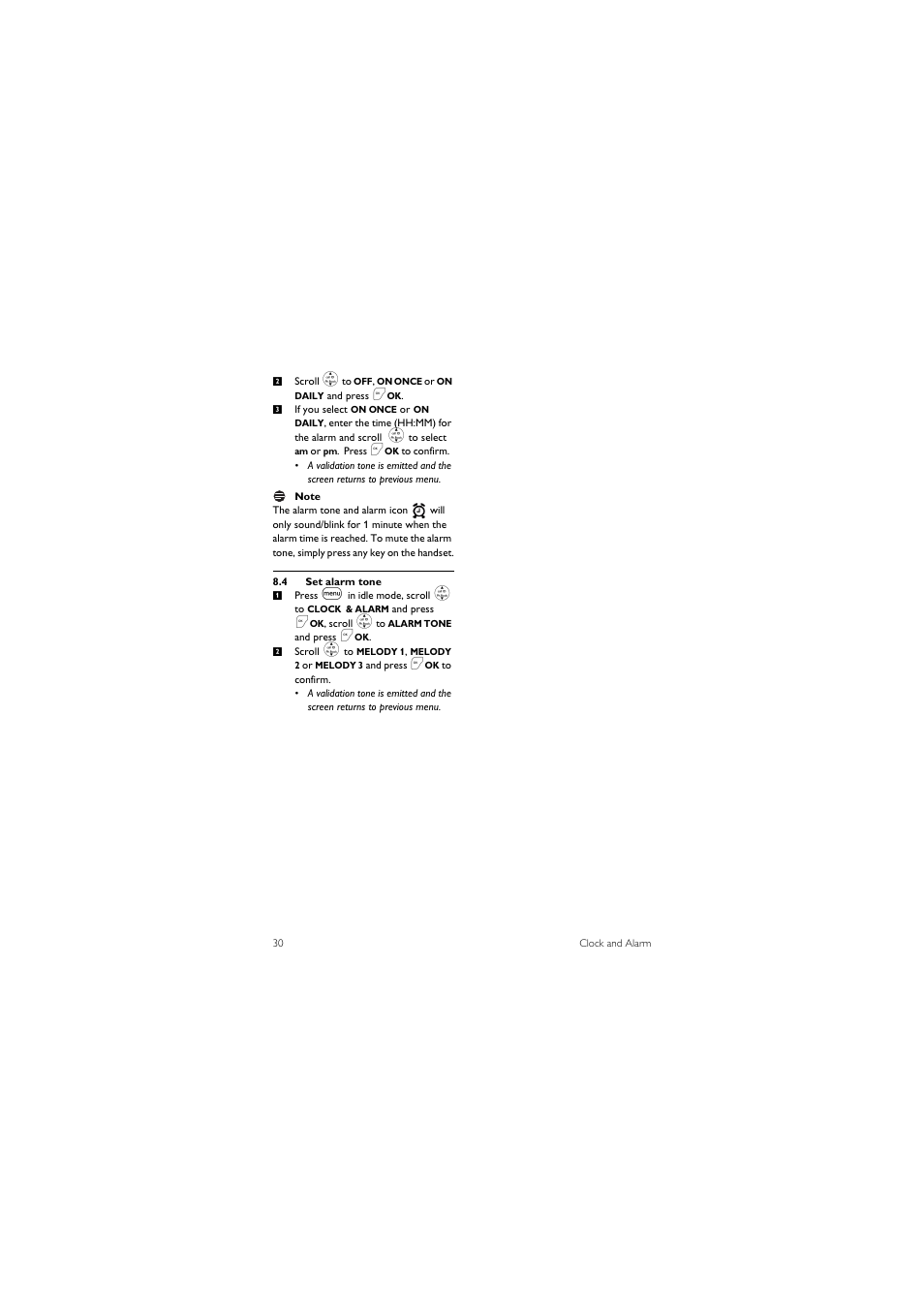 4 set alarm tone | Philips CD1501B-37 User Manual | Page 32 / 43