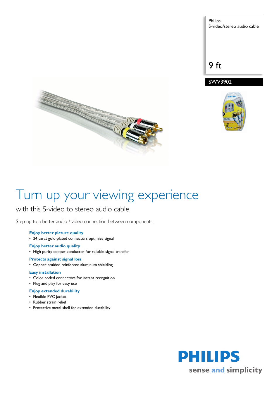 Philips SWV3902-17 User Manual | 2 pages