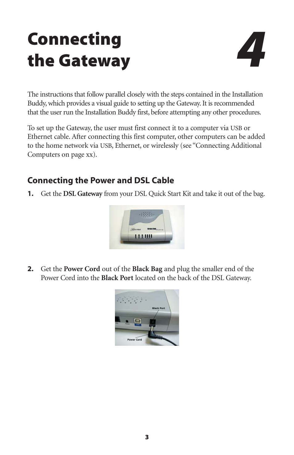 Connecting the gateway | Actiontec electronic Wireless-Ready User Manual | Page 6 / 69