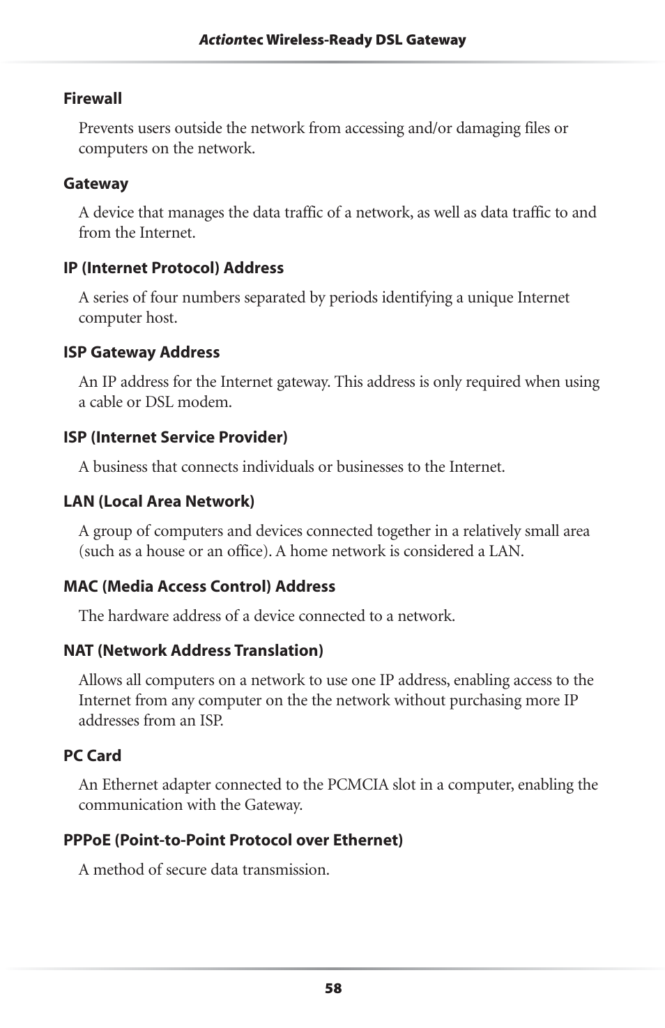 Actiontec electronic Wireless-Ready User Manual | Page 61 / 69