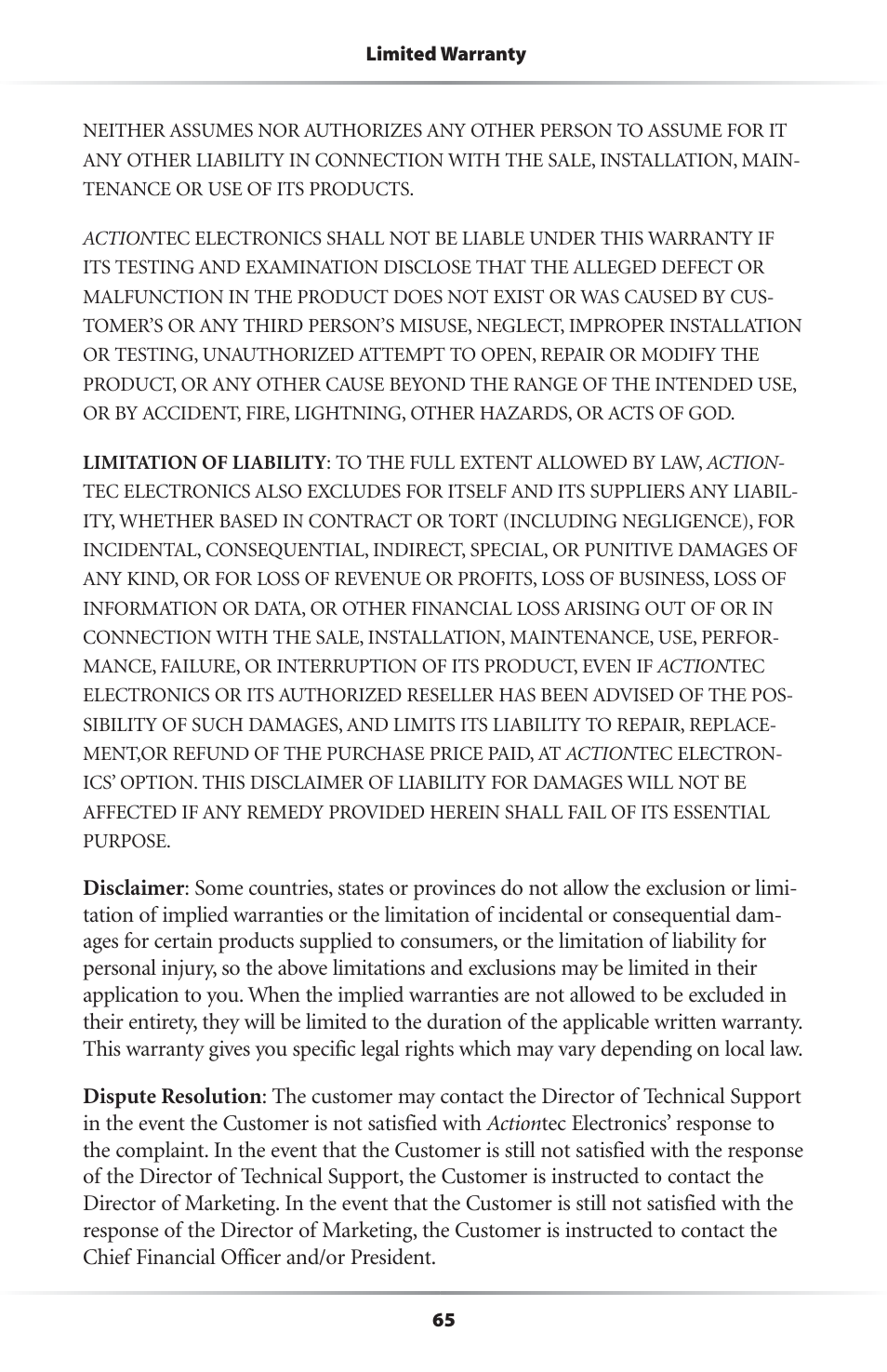 Actiontec electronic Wireless-Ready User Manual | Page 68 / 69