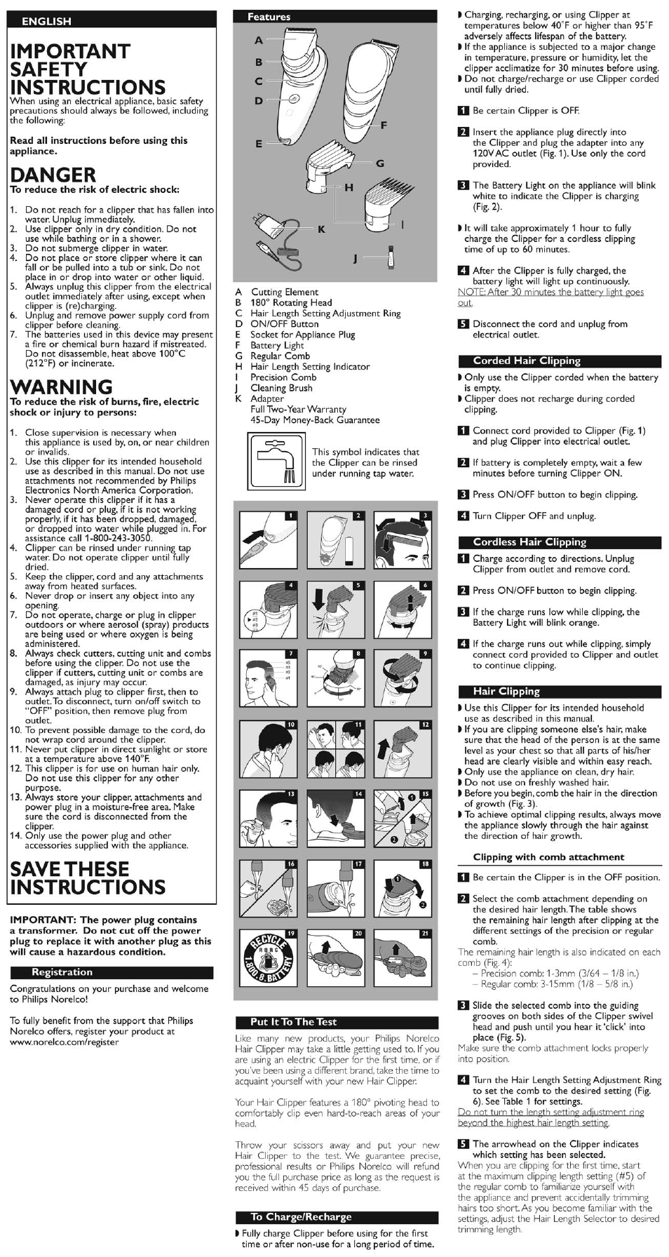 Philips QC5570-40 User Manual | 2 pages