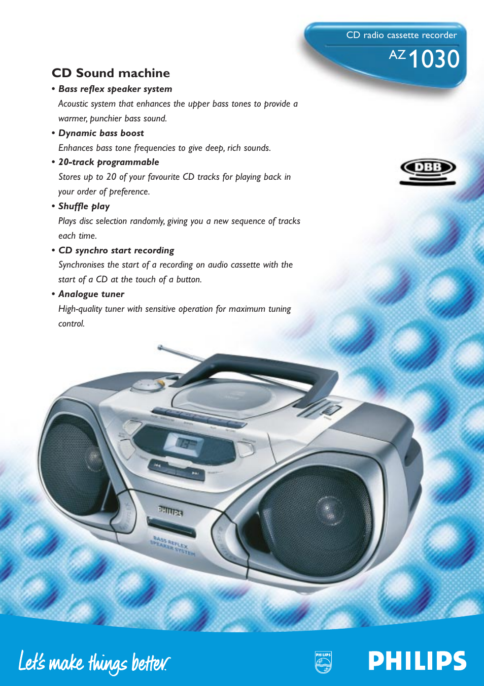 Philips AZ1030-17 User Manual | 2 pages