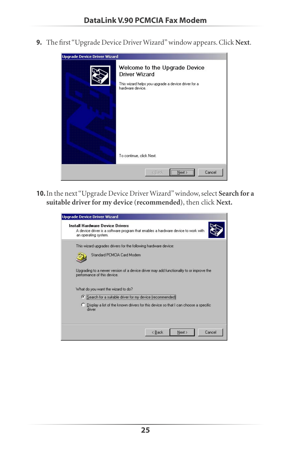 Actiontec electronic DataLink V.90 PC Card Fax Modem PCMCIA User Manual | Page 28 / 43
