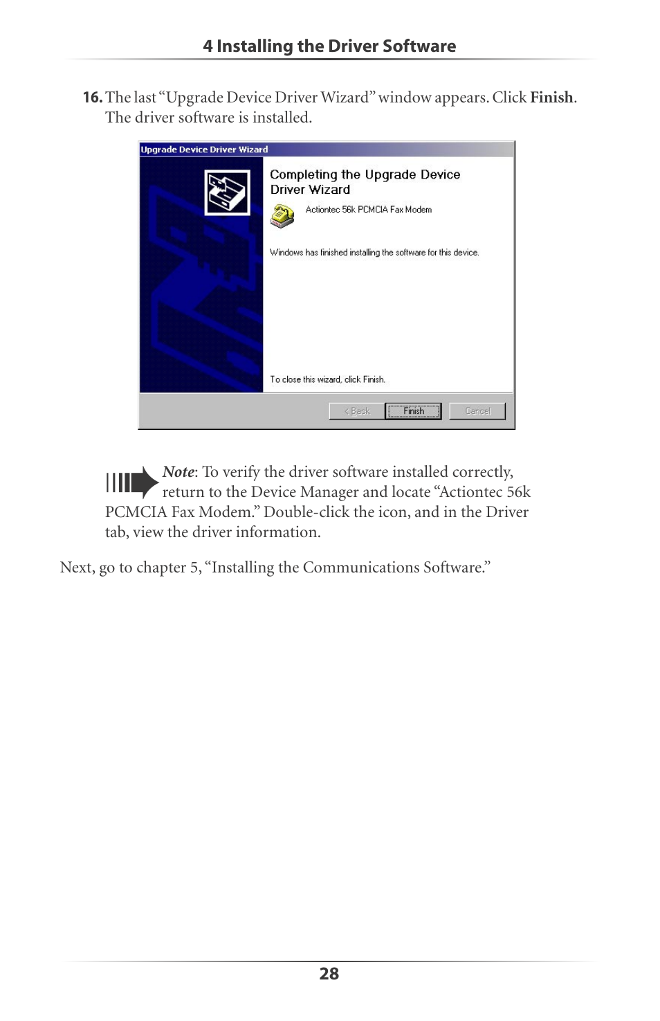 Actiontec electronic DataLink V.90 PC Card Fax Modem PCMCIA User Manual | Page 31 / 43