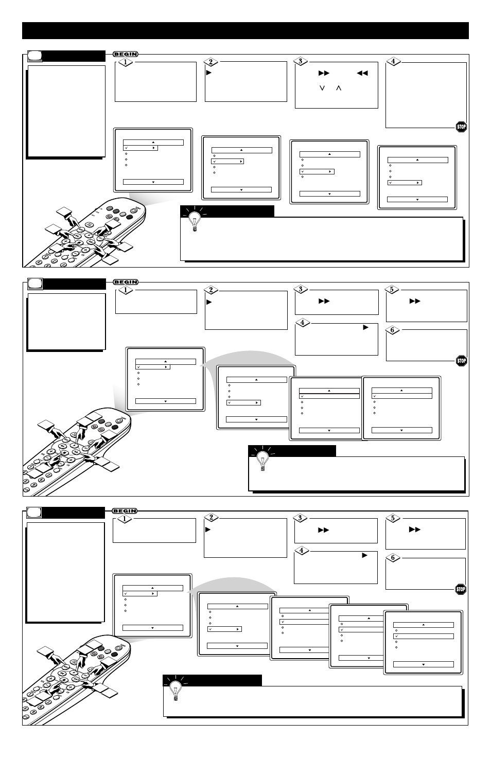 Etting, Elevision, Or the | Irst, Anguage | Philips 14RF50S99 User Manual | Page 3 / 4