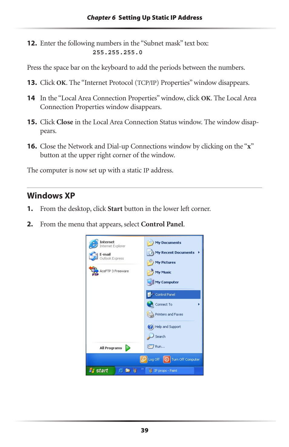 Windows xp | Actiontec electronic MEGAPLUG HPAP108T User Manual | Page 42 / 67