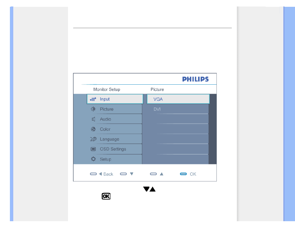 On-screen display | Philips 19B1AB-00 User Manual | Page 69 / 95