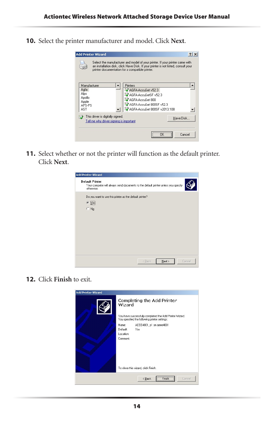 Actiontec electronic WNS100 User Manual | Page 17 / 67