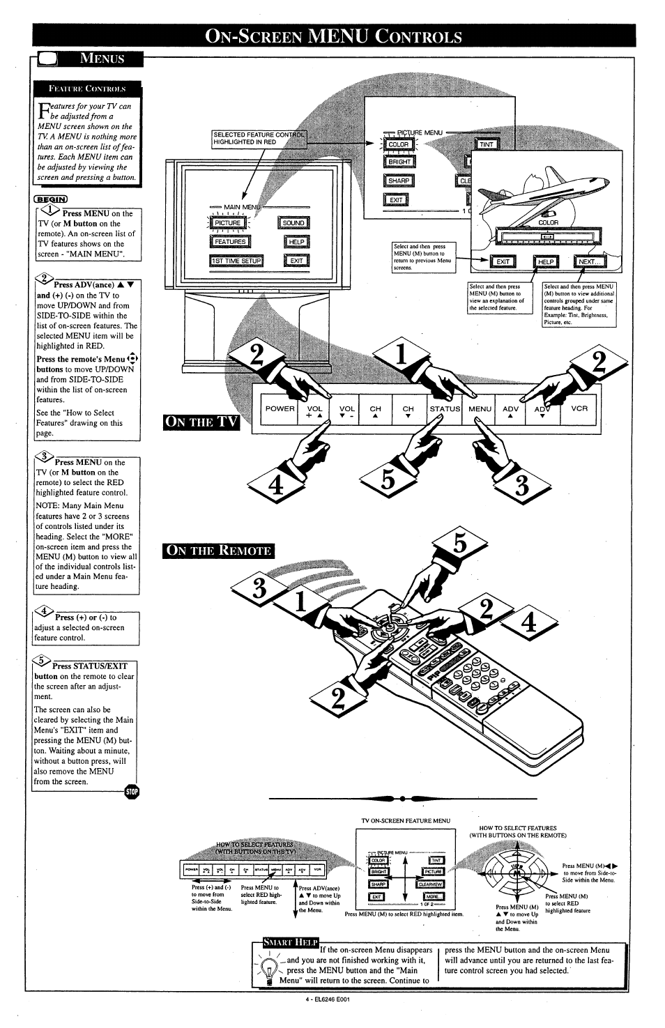 Menus, Menu c, Creen | Ontrols, Enus, R<l>i, Emote | Philips MX5471 User Manual | Page 4 / 4