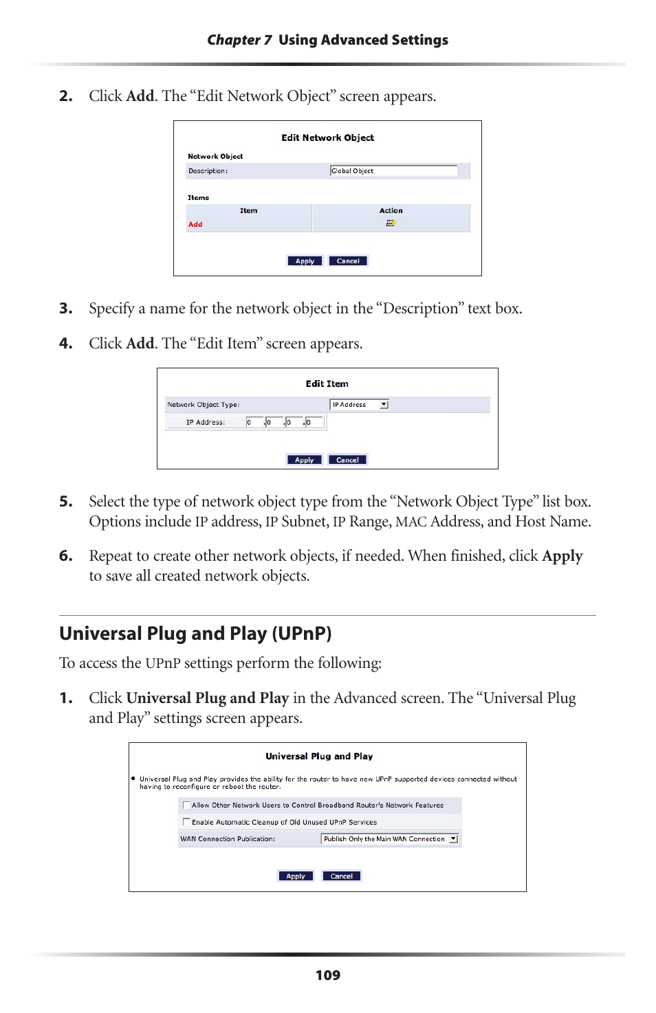 Universal plug and play (upnp) | Actiontec electronic RI408 User Manual | Page 112 / 147