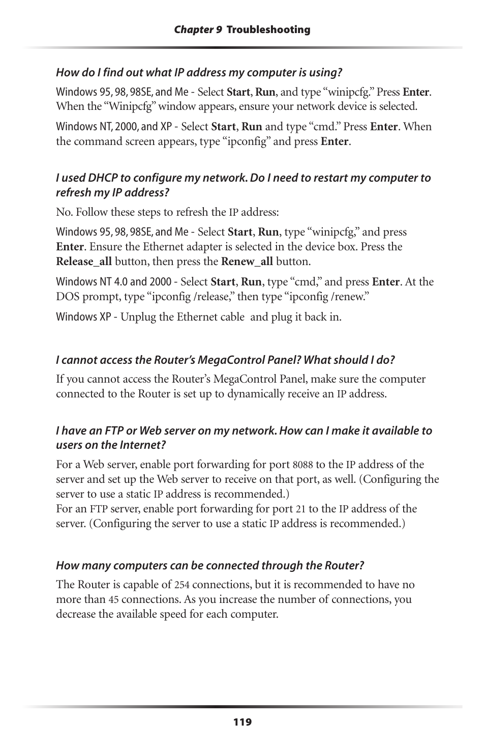 Actiontec electronic RI408 User Manual | Page 122 / 147