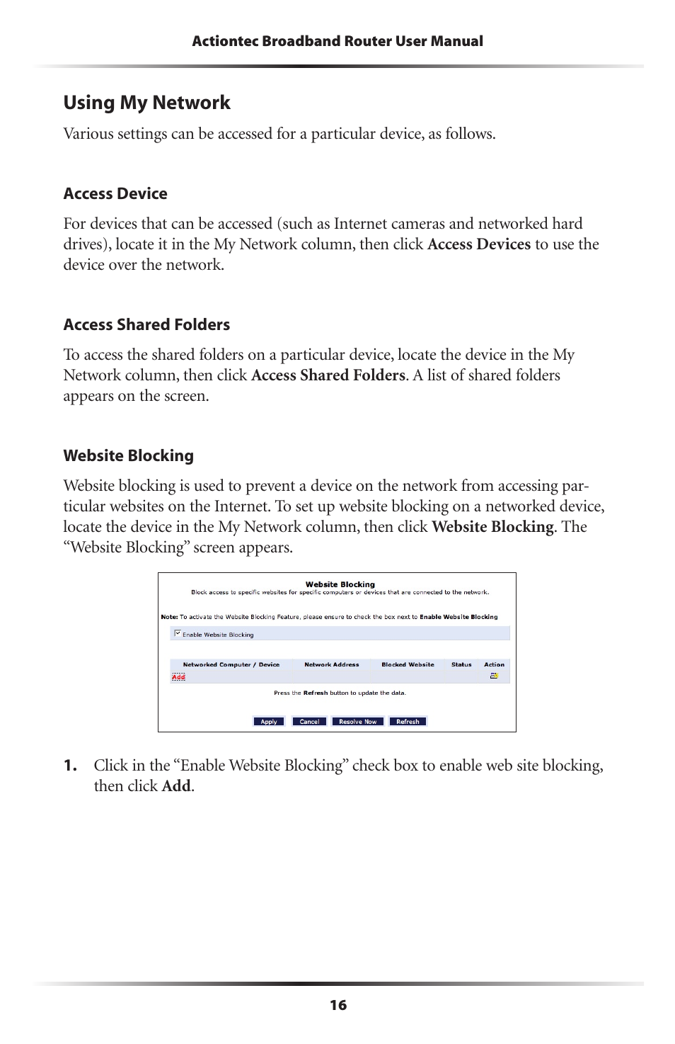 Using my network | Actiontec electronic RI408 User Manual | Page 19 / 147