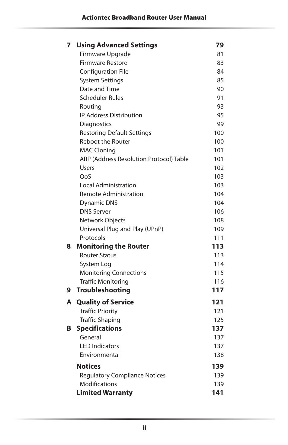 Actiontec electronic RI408 User Manual | Page 3 / 147