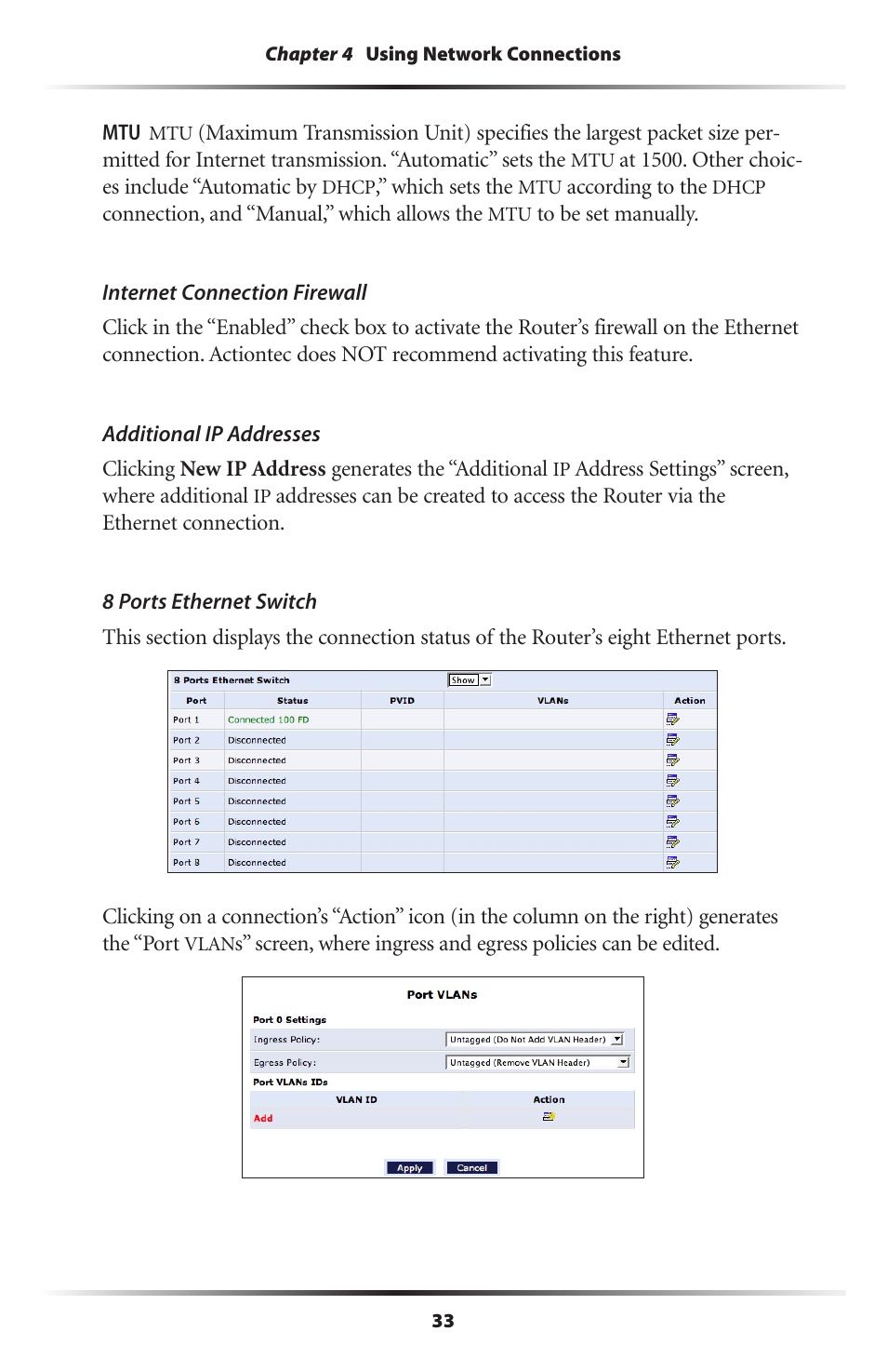 Actiontec electronic RI408 User Manual | Page 36 / 147