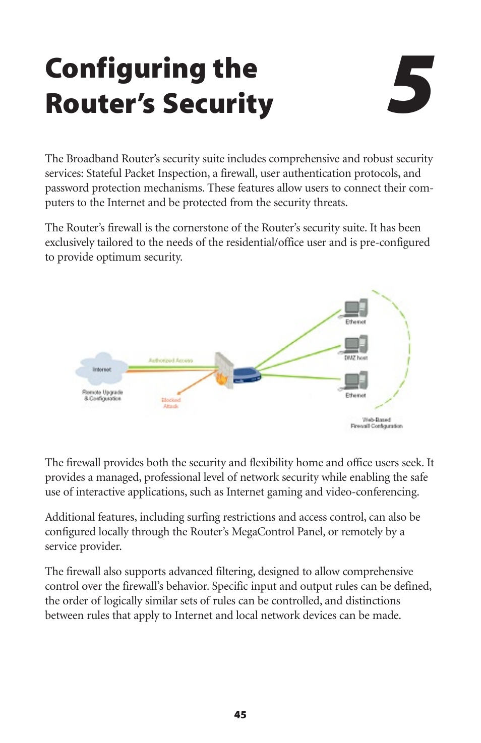 Configuring the router’s security | Actiontec electronic RI408 User Manual | Page 48 / 147
