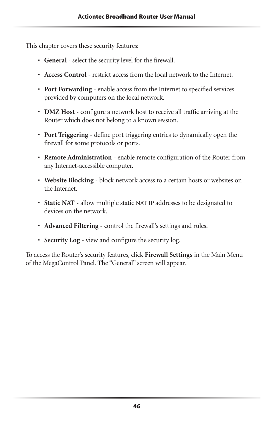 Actiontec electronic RI408 User Manual | Page 49 / 147