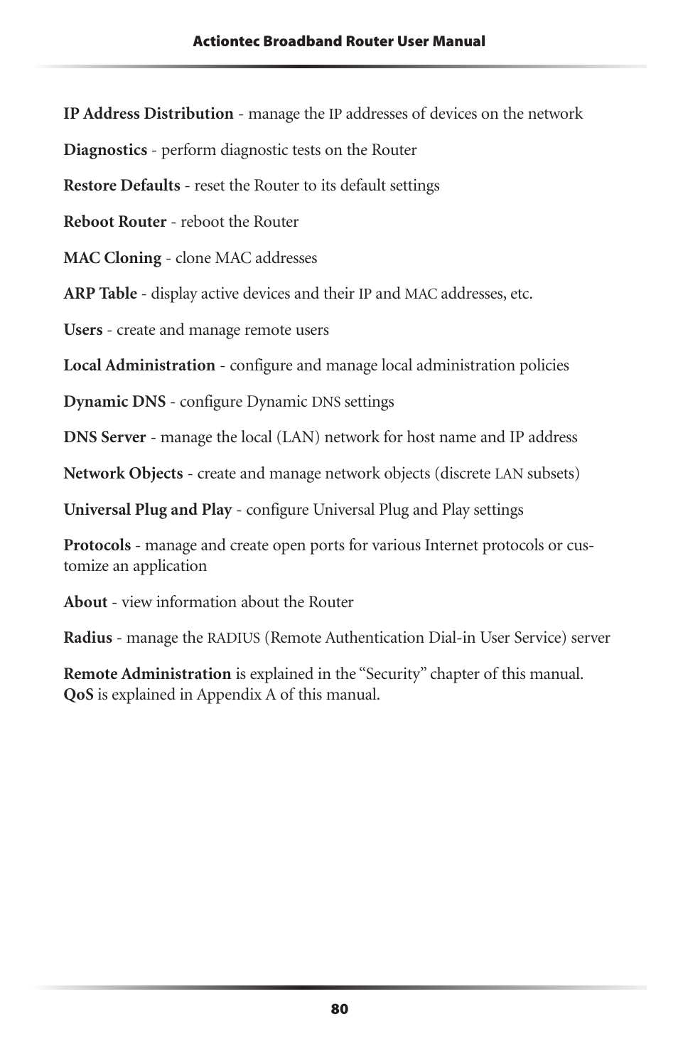 Actiontec electronic RI408 User Manual | Page 83 / 147