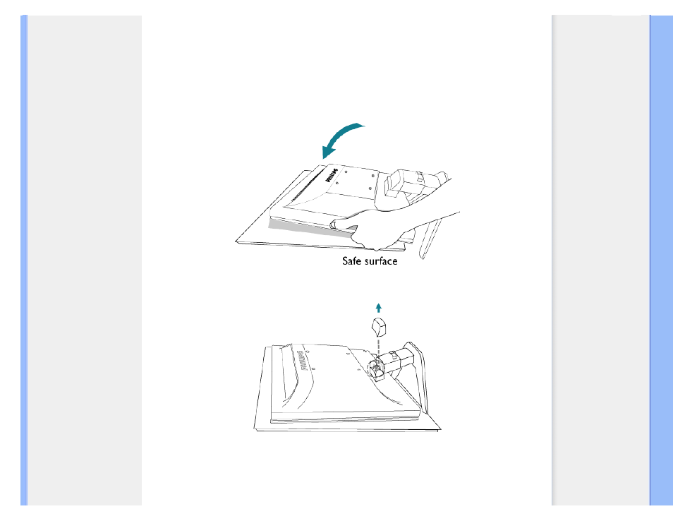 Remove the base | Philips 190B8CB-27 User Manual | Page 68 / 111