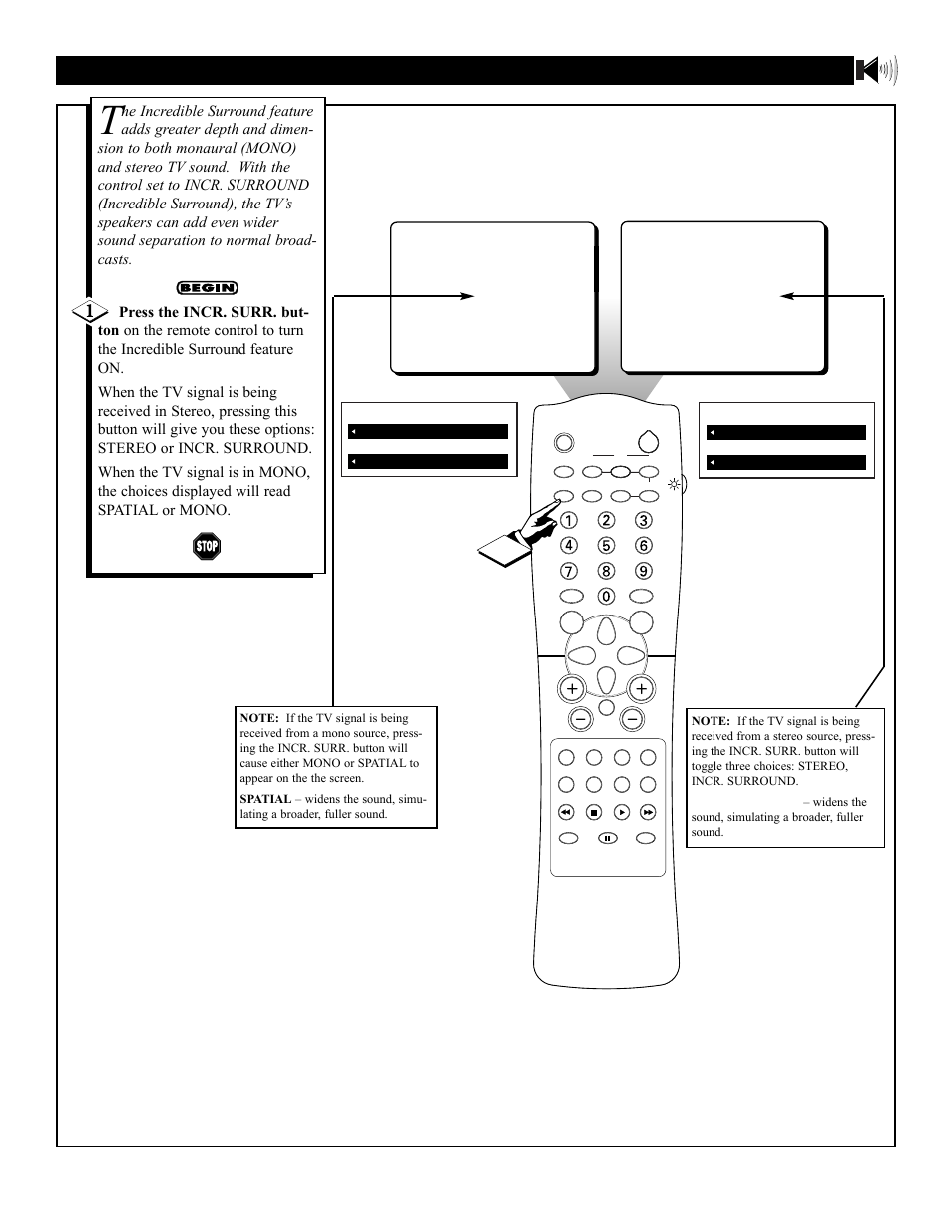 Ound, Sing, Ncredible | Urround | Philips 27i RealFlat CTV w-PIP-DBX stereo-Remote User Manual | Page 31 / 52