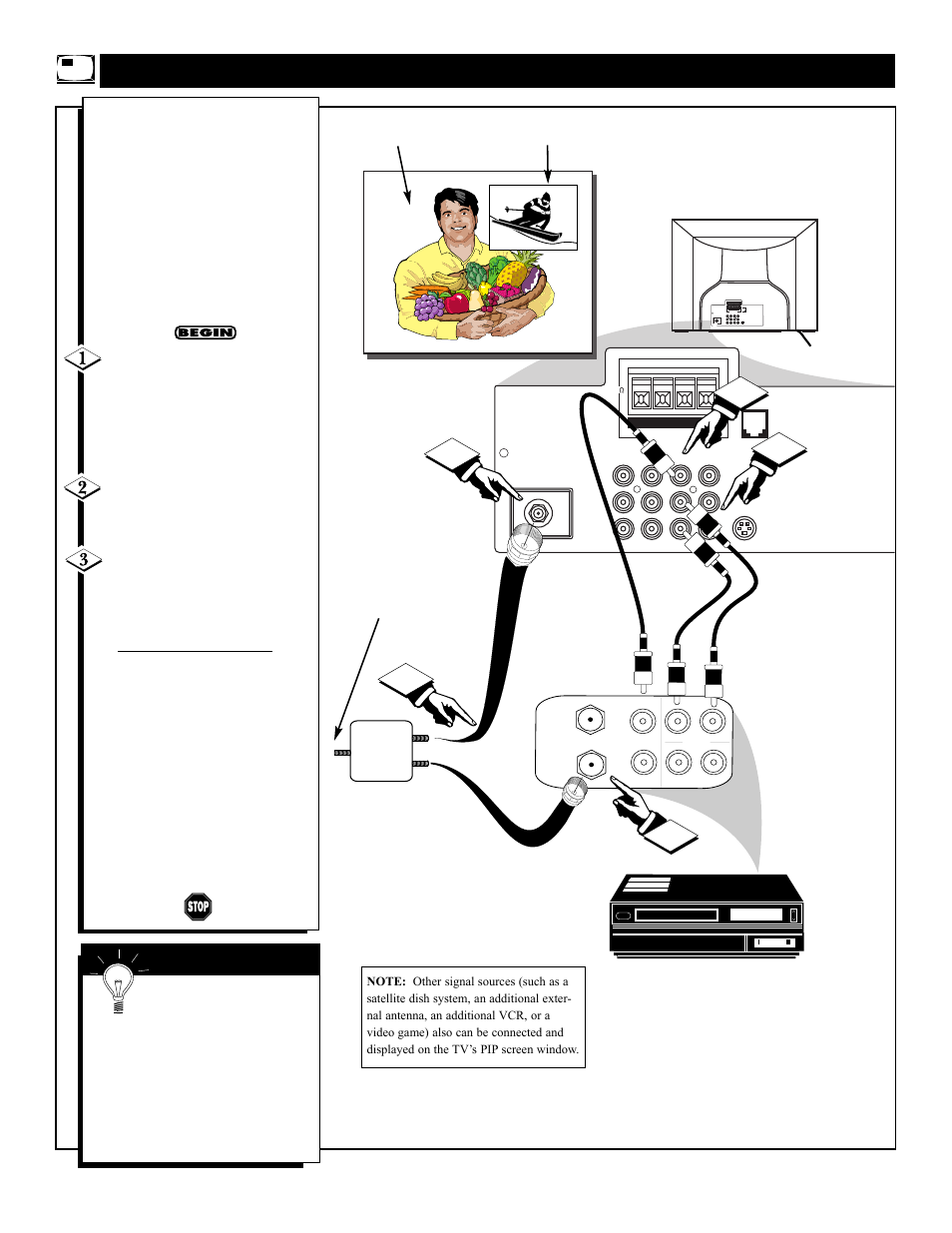 Pip – b, Asic, Onnections | Philips 27i RealFlat CTV w-PIP-DBX stereo-Remote User Manual | Page 42 / 52