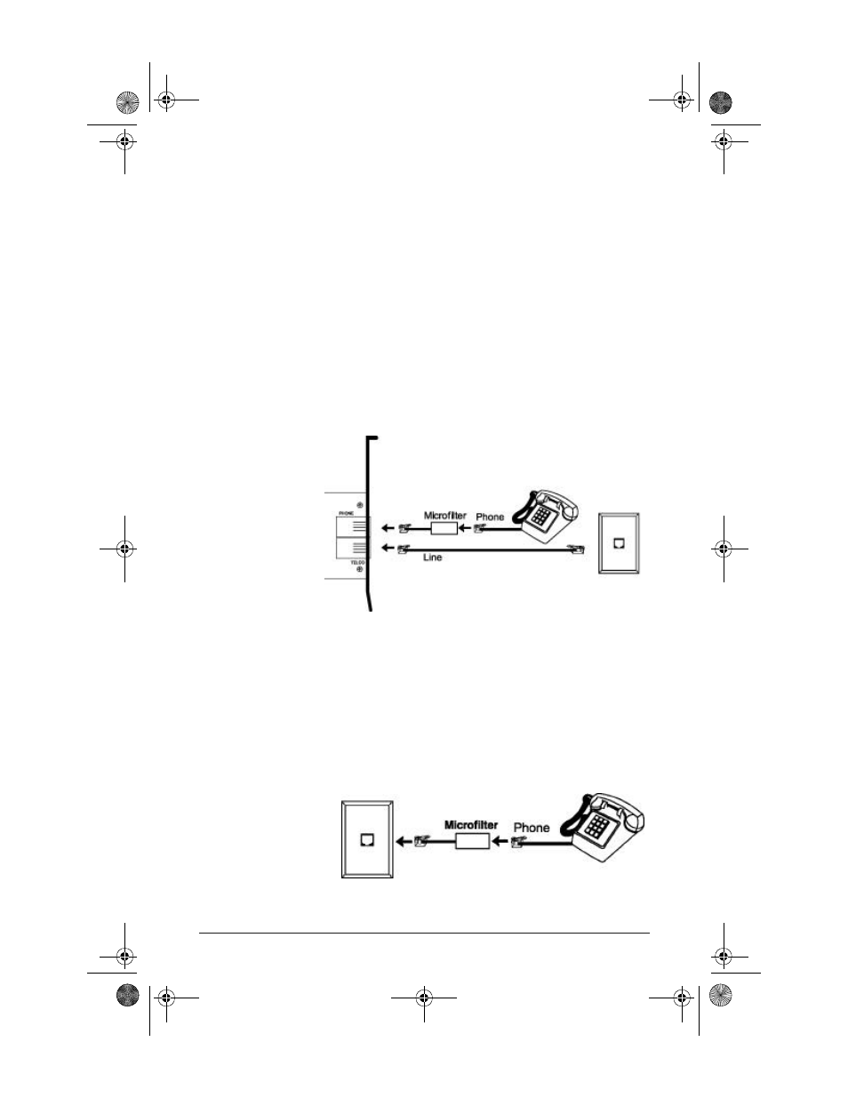 Installing the microfilters | Actiontec electronic PCI0839-01 User Manual | Page 7 / 31