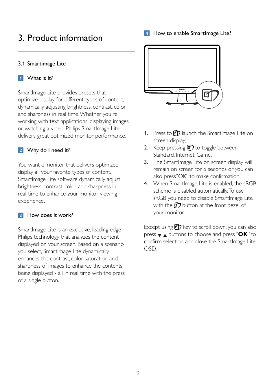 Product information | Philips 202EL2SB-27 User Manual | Page 11 / 50