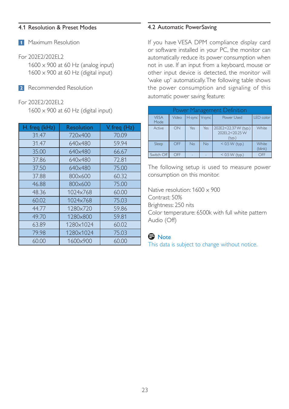 Philips 202EL2SB-27 User Manual | Page 25 / 50