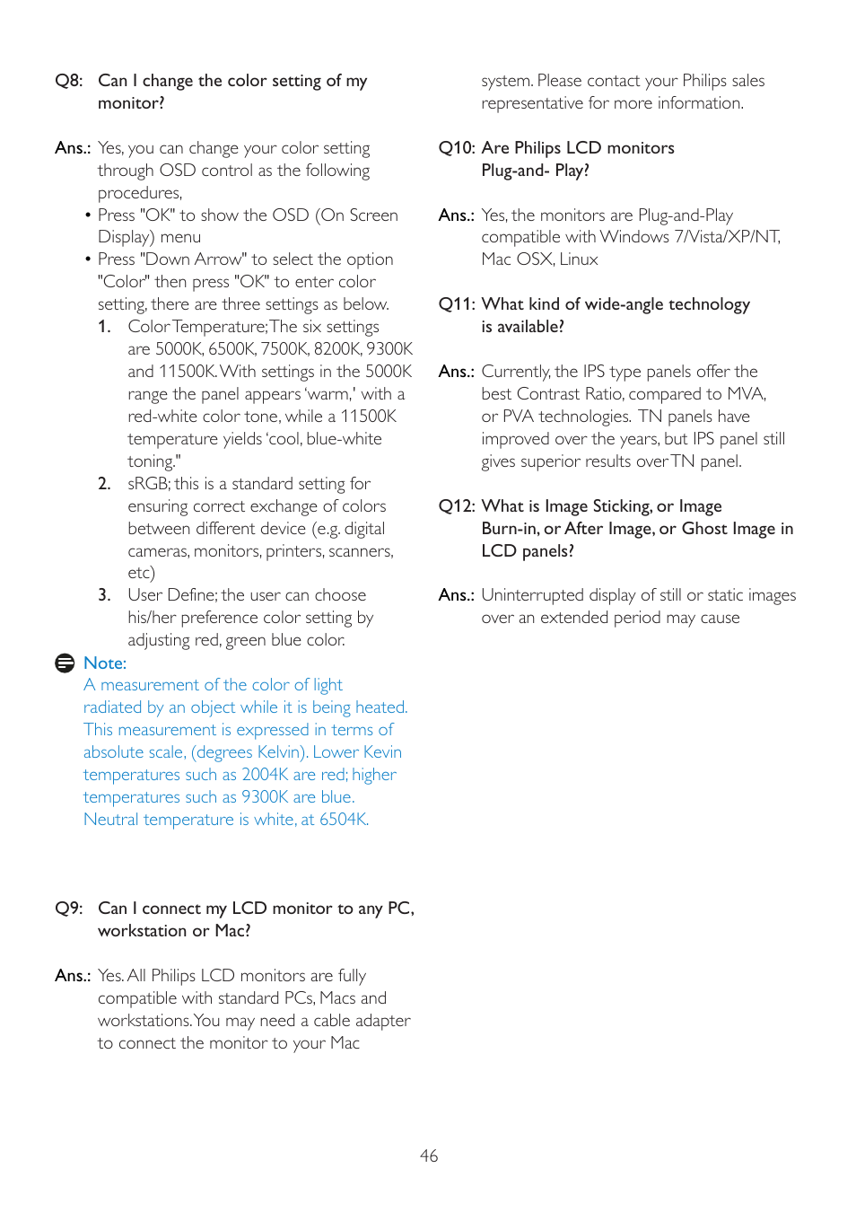 Philips 202EL2SB-27 User Manual | Page 48 / 50