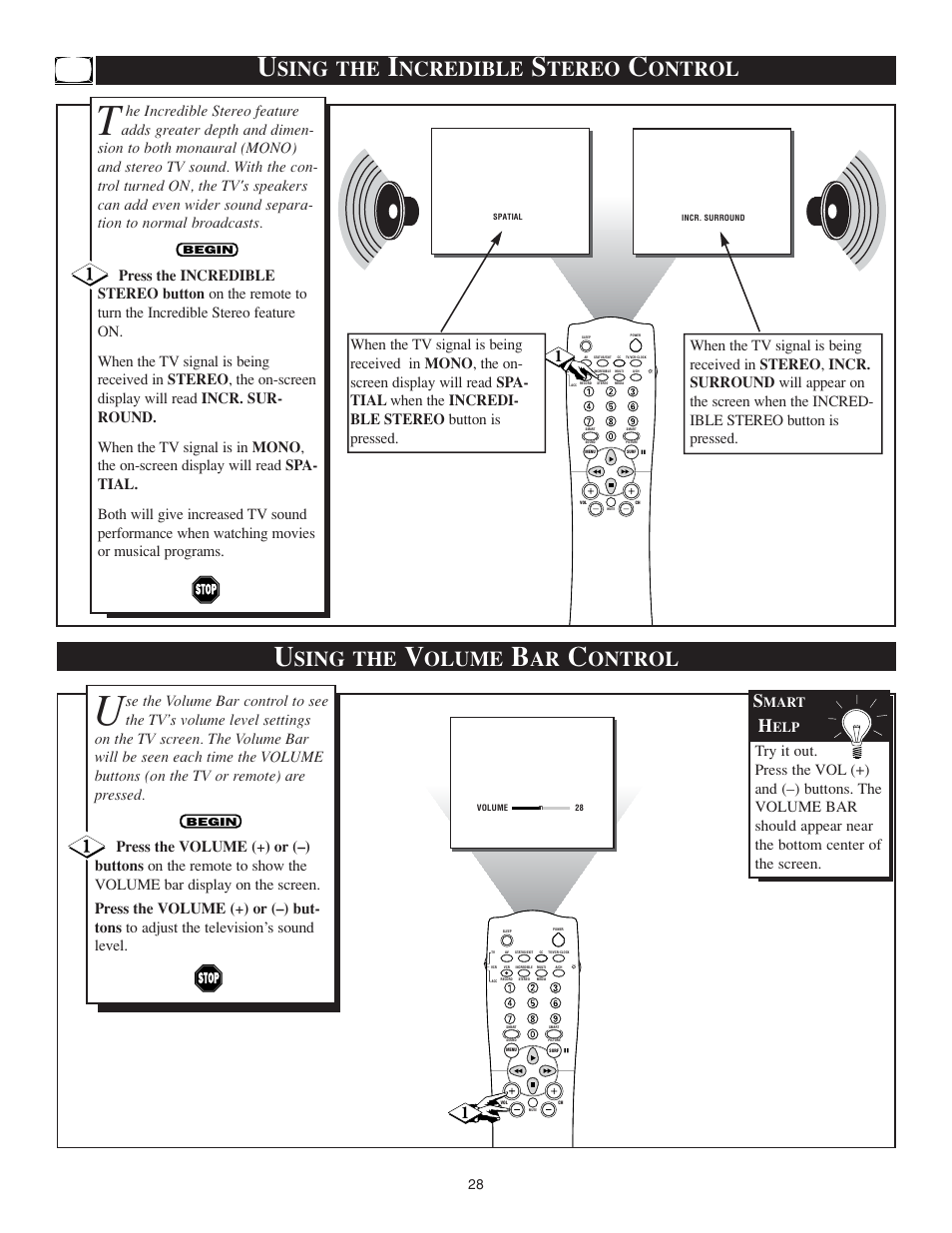 Sing the, Olume, Ontrol | Ncredible, Tereo | Philips TS3259C User Manual | Page 28 / 48