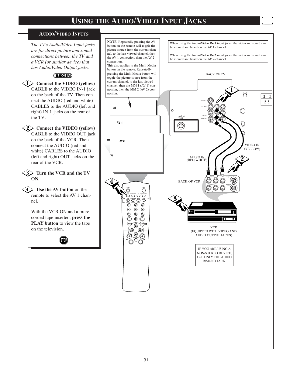 Sing the, Udio, Ideo | Nput, Acks, Nputs | Philips TS3259C User Manual | Page 31 / 48