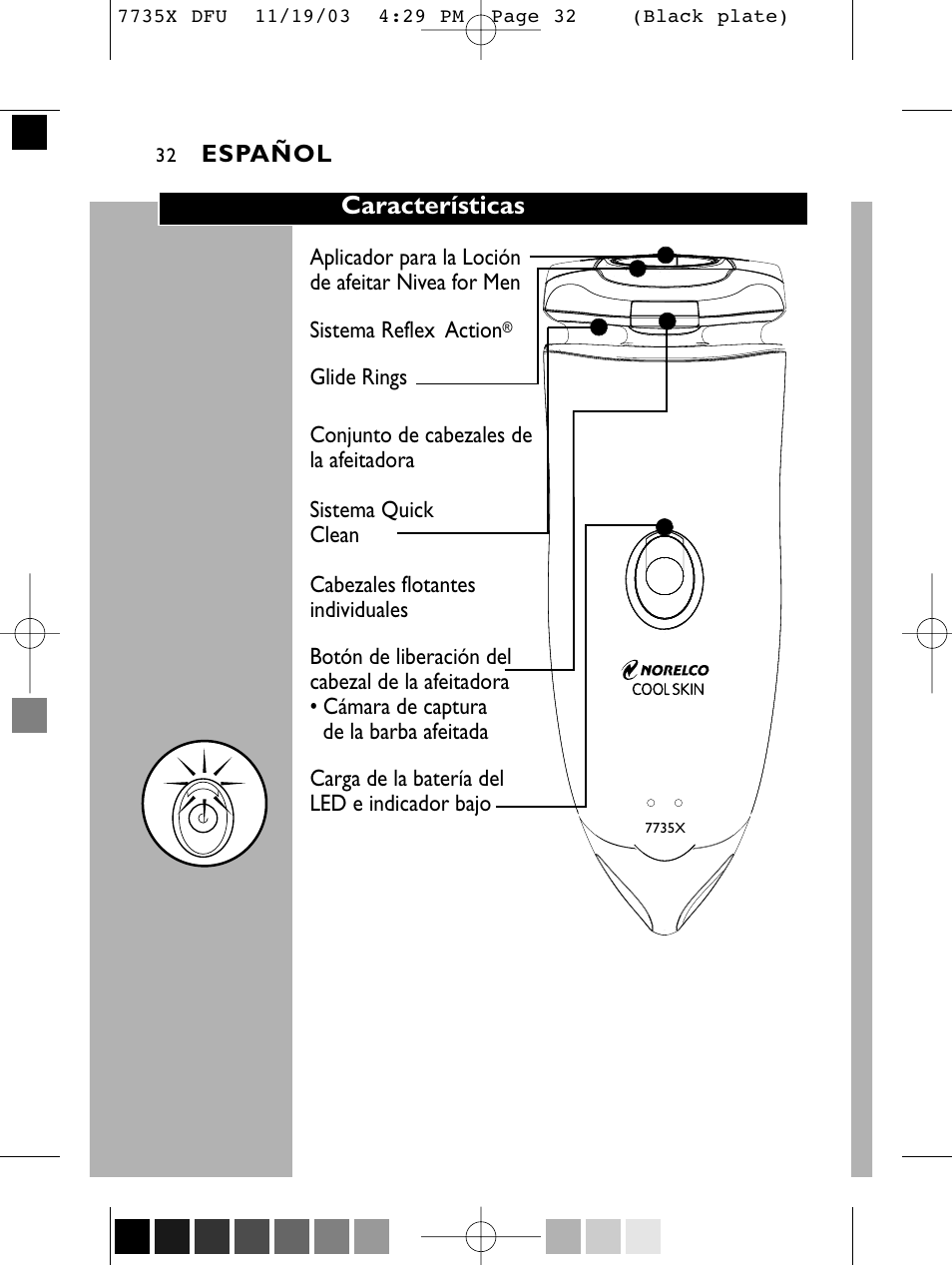 Características | Philips 7735X-43 User Manual | Page 31 / 51
