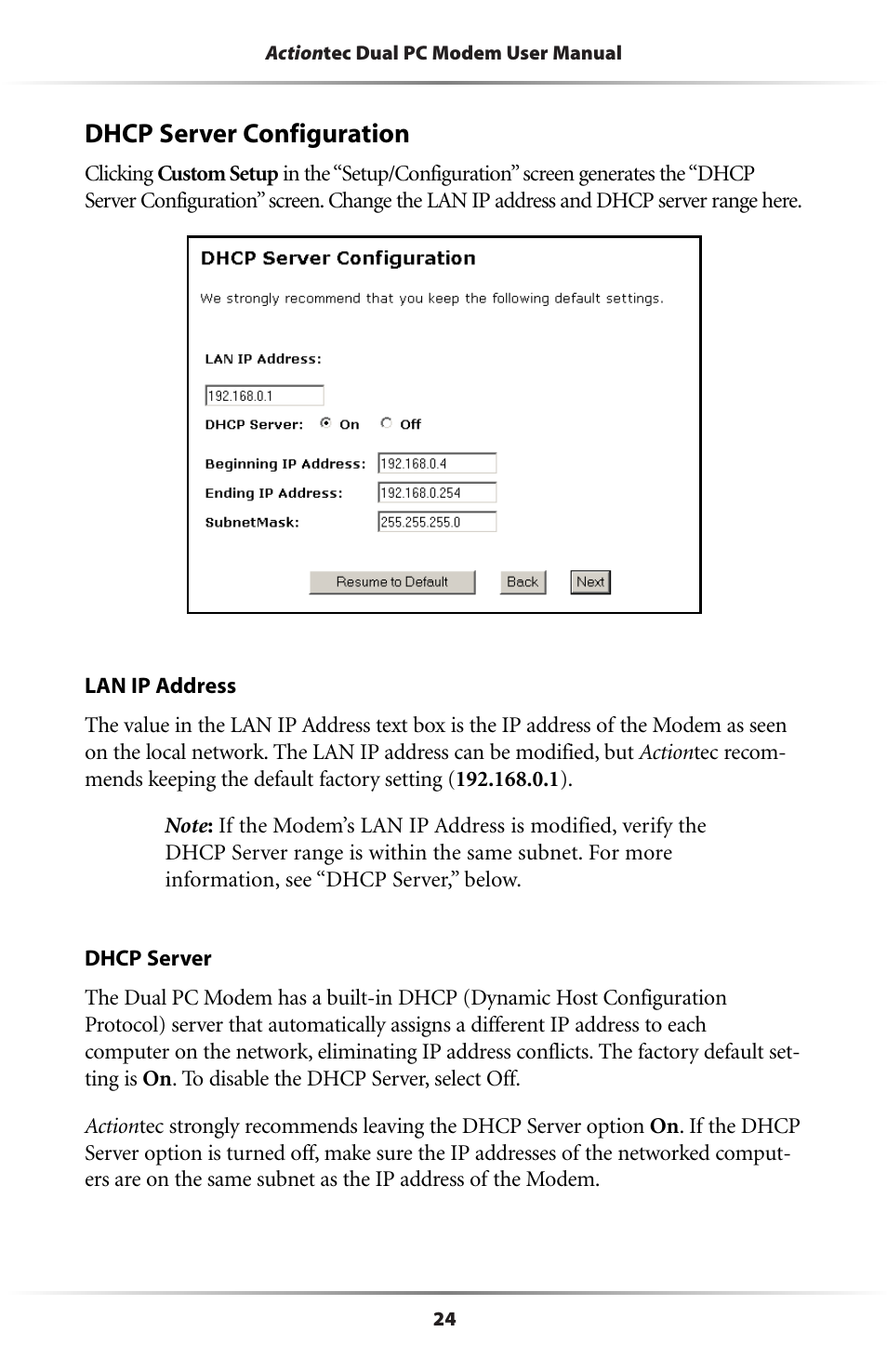 Actiontec electronic Dual PC Modem R7000M User Manual | Page 27 / 81