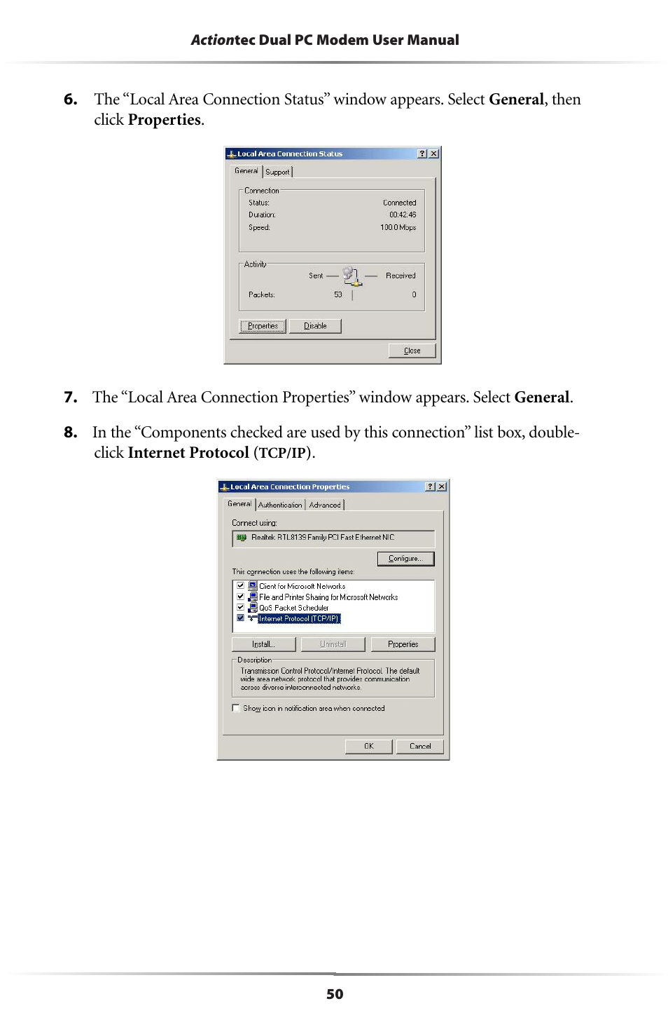 Actiontec electronic Dual PC Modem R7000M User Manual | Page 53 / 81