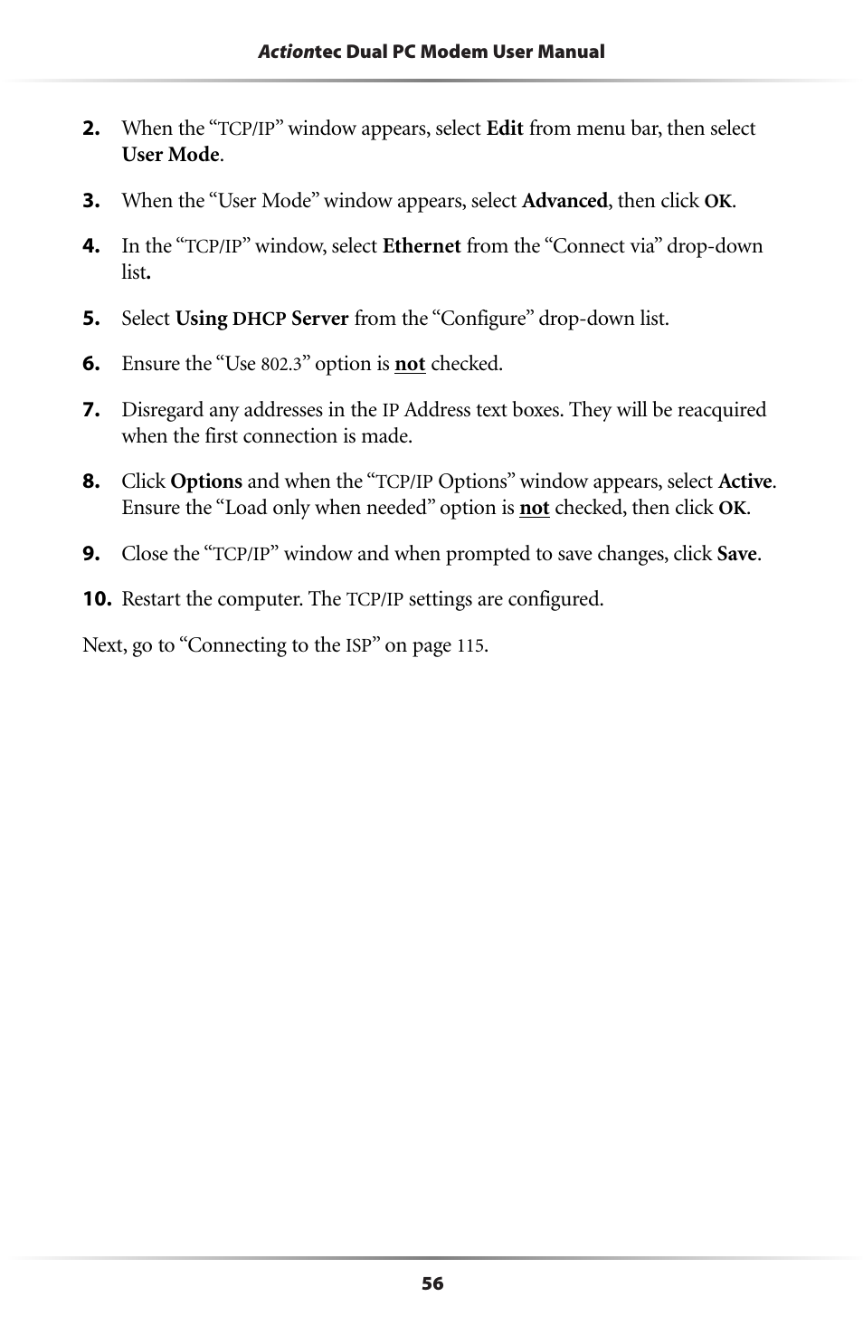 Actiontec electronic Dual PC Modem R7000M User Manual | Page 59 / 81