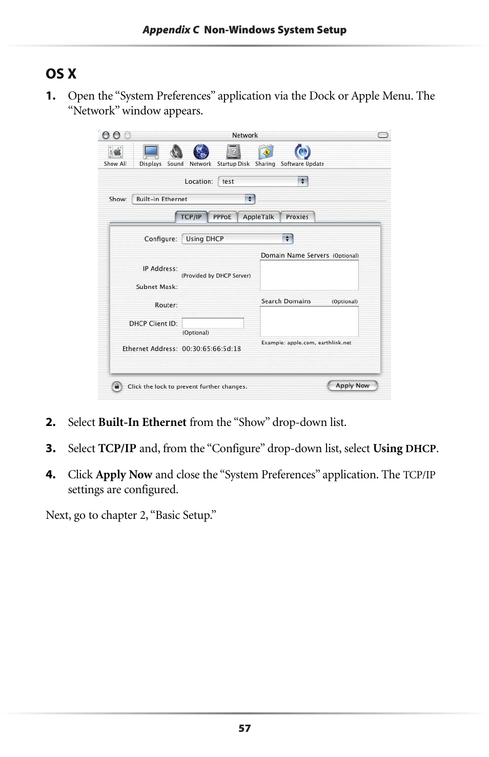Os x | Actiontec electronic Dual PC Modem R7000M User Manual | Page 60 / 81