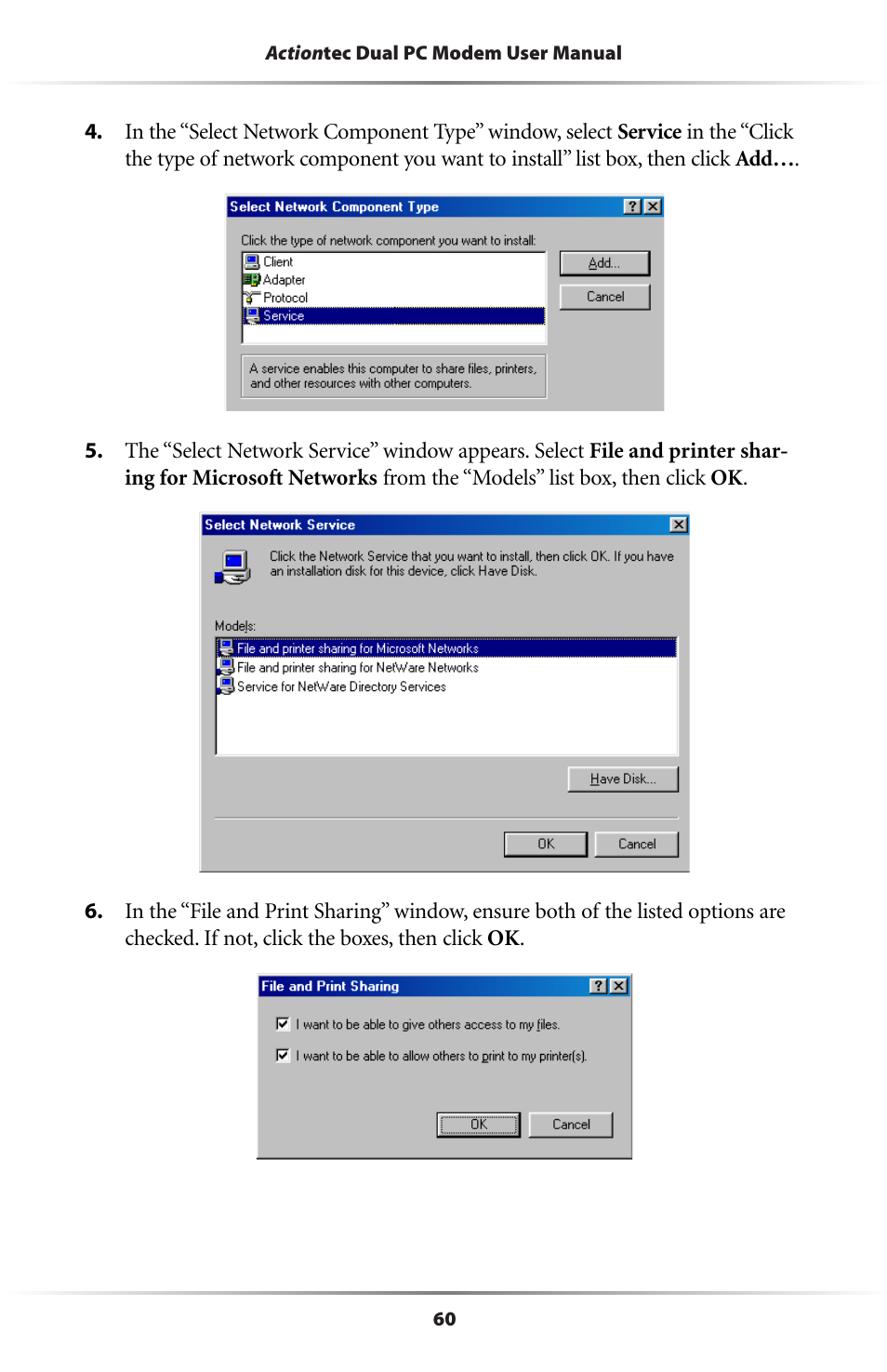 Actiontec electronic Dual PC Modem R7000M User Manual | Page 63 / 81