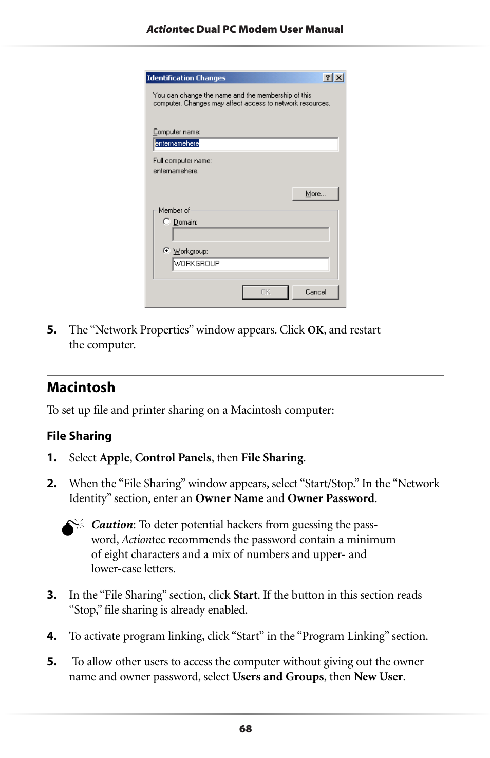 Macintosh | Actiontec electronic Dual PC Modem R7000M User Manual | Page 71 / 81