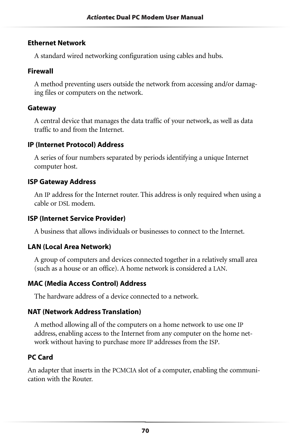 Actiontec electronic Dual PC Modem R7000M User Manual | Page 73 / 81