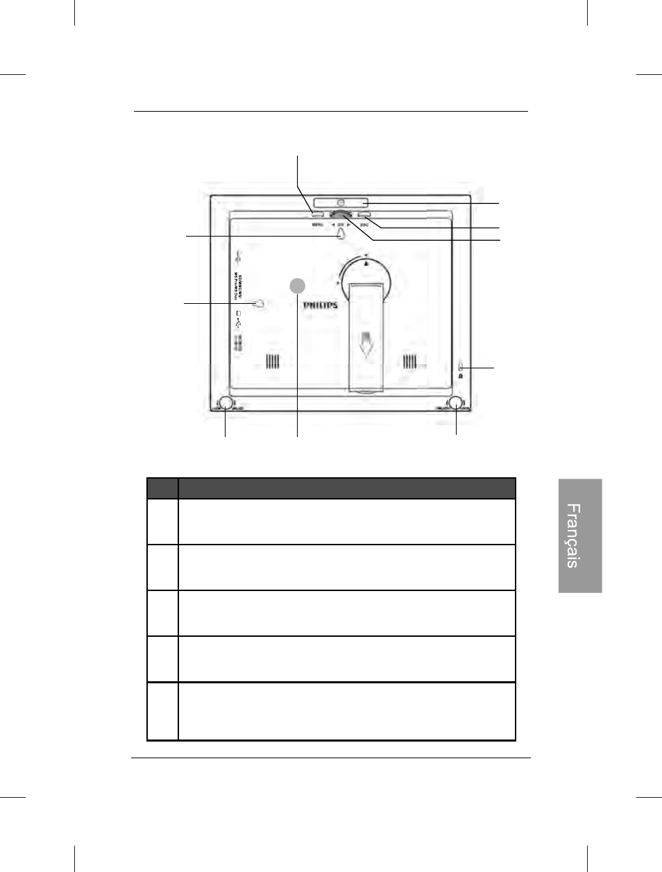 Vue arrière | Philips SPF3472-G7 User Manual | Page 92 / 126