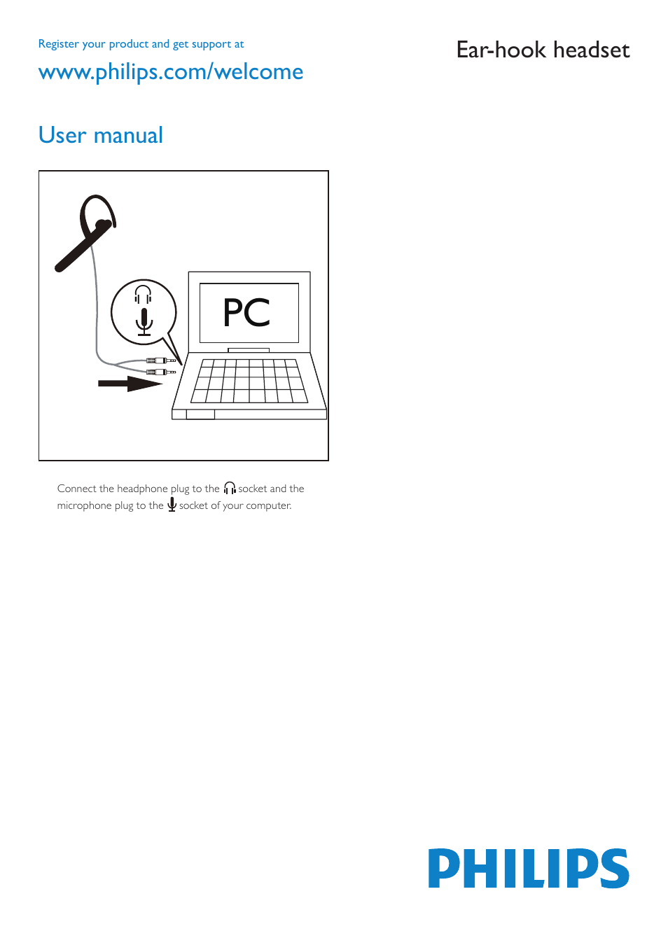 Philips PC Headset SHM2100 User Manual | 1 page