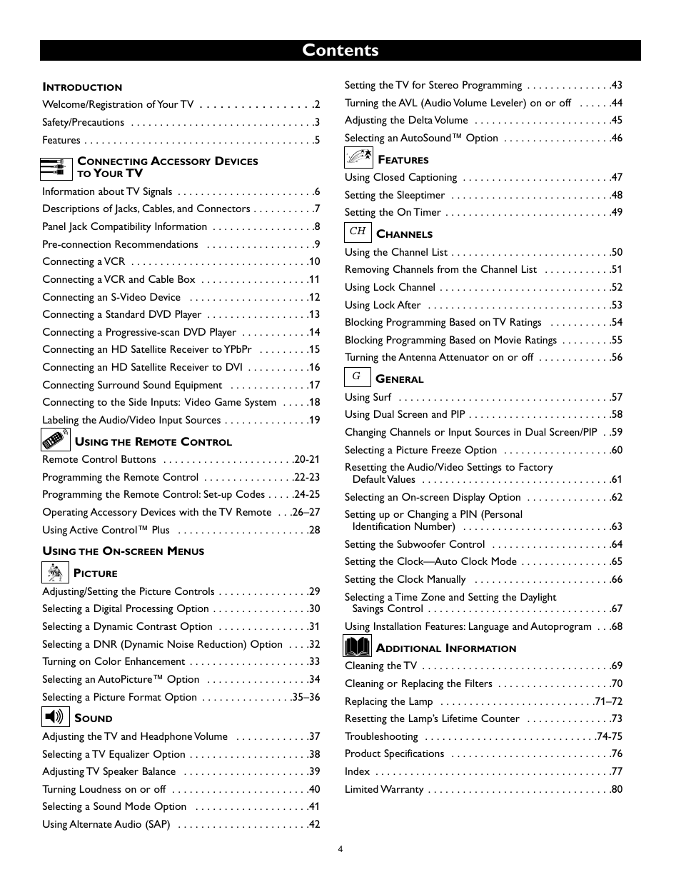 Philips Cineos 55" HD User Manual | Page 4 / 44