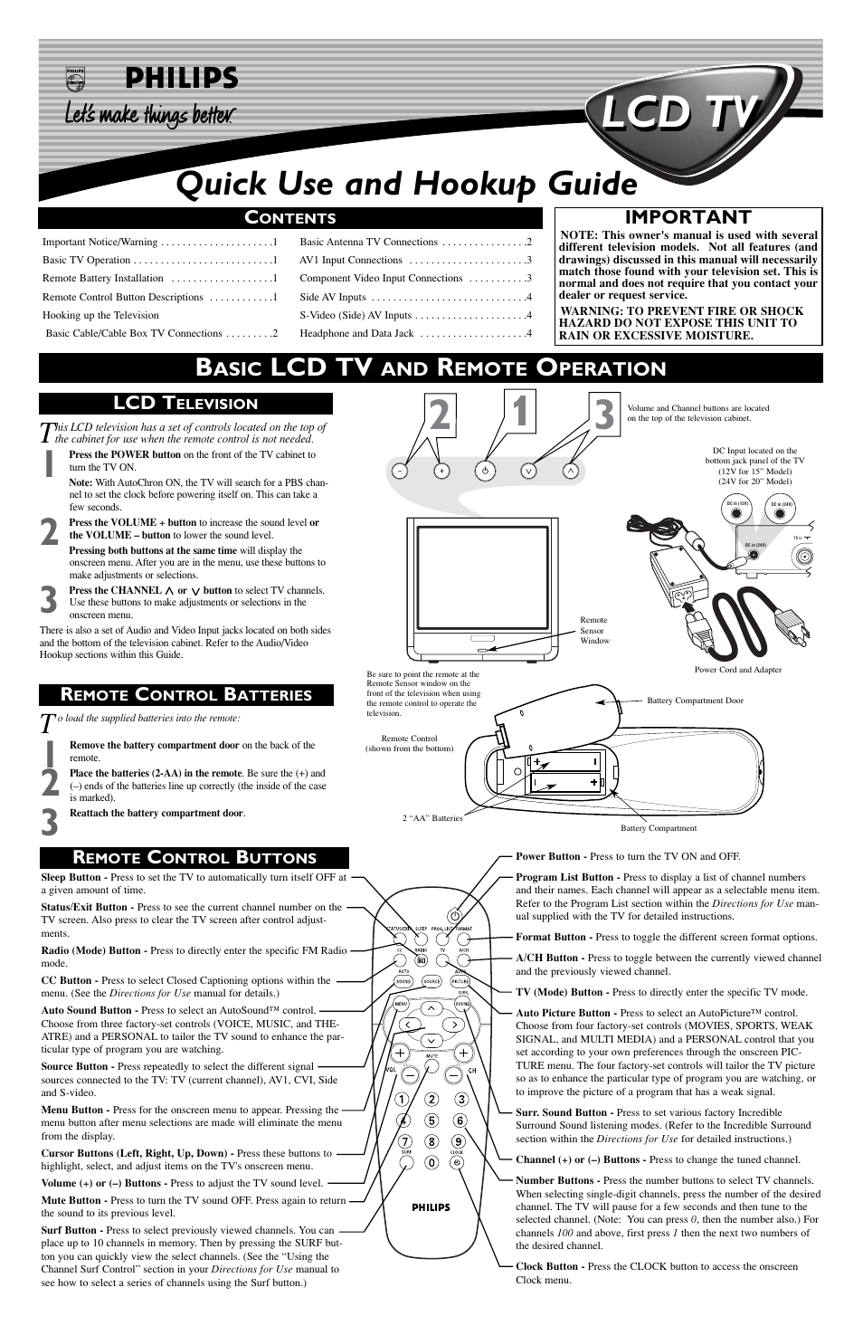 Philips 20PF7835-37 User Manual | 4 pages